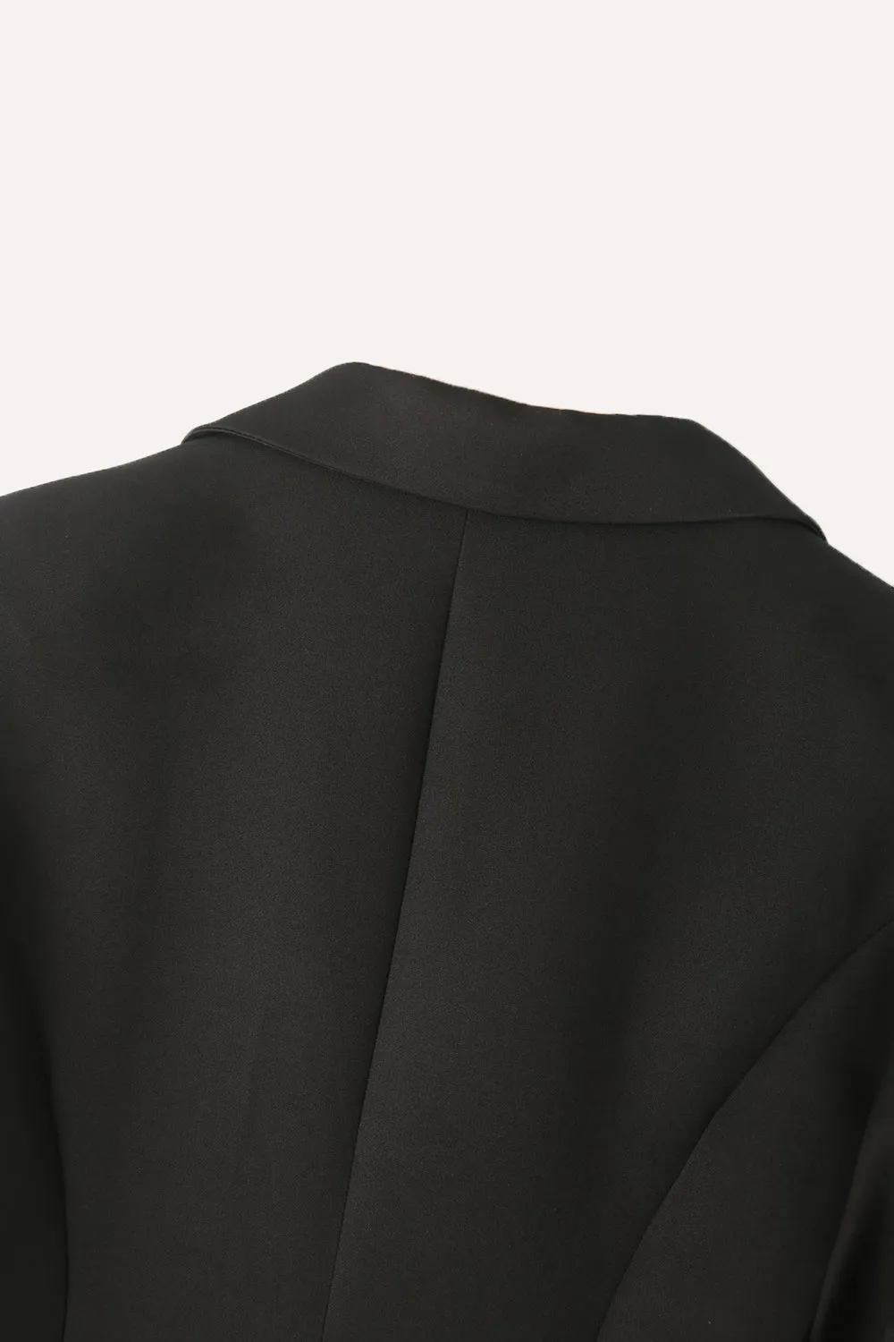 Black Notched Lapel Single Breasted Women Blazer sold by Zapaka product image thumbnail 4