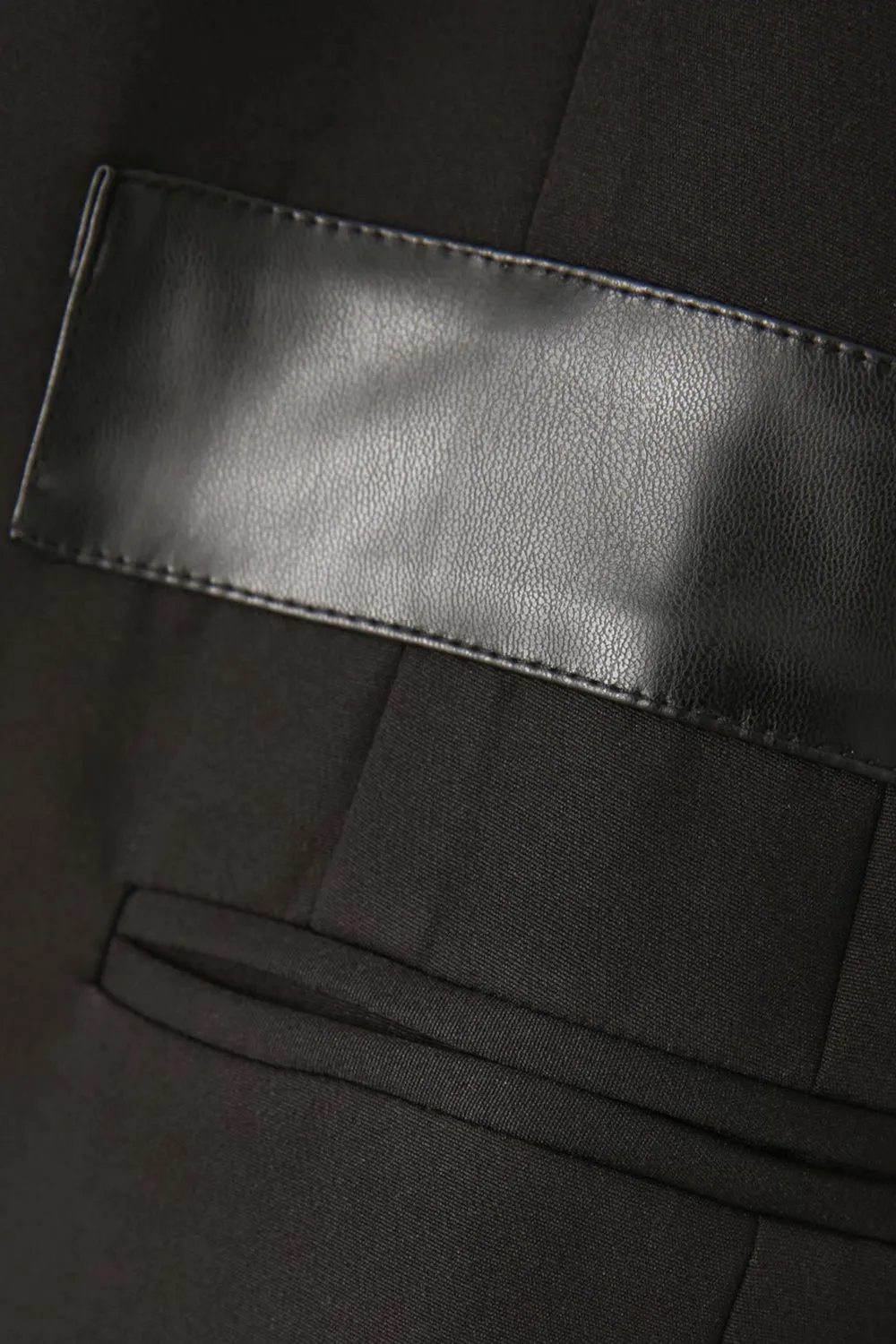 Black Notched Lapel Single Breasted Women Blazer sold by Zapaka product image thumbnail 5