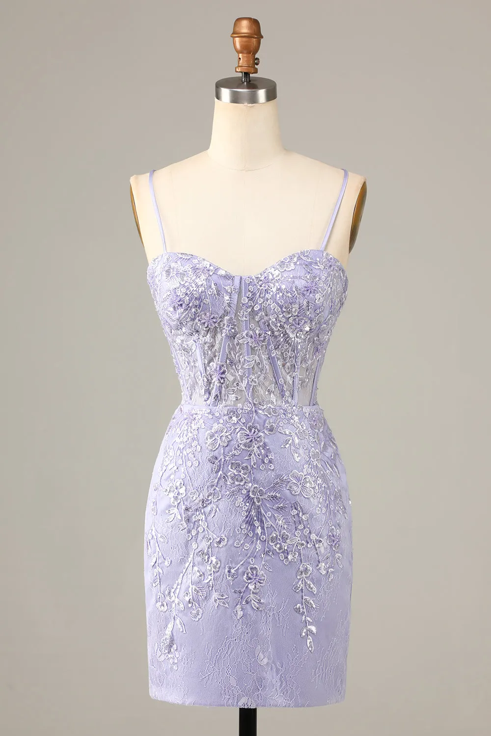 Pretty Bodycon Corset Homecoming Dress With Lace Detail sold by Zapaka