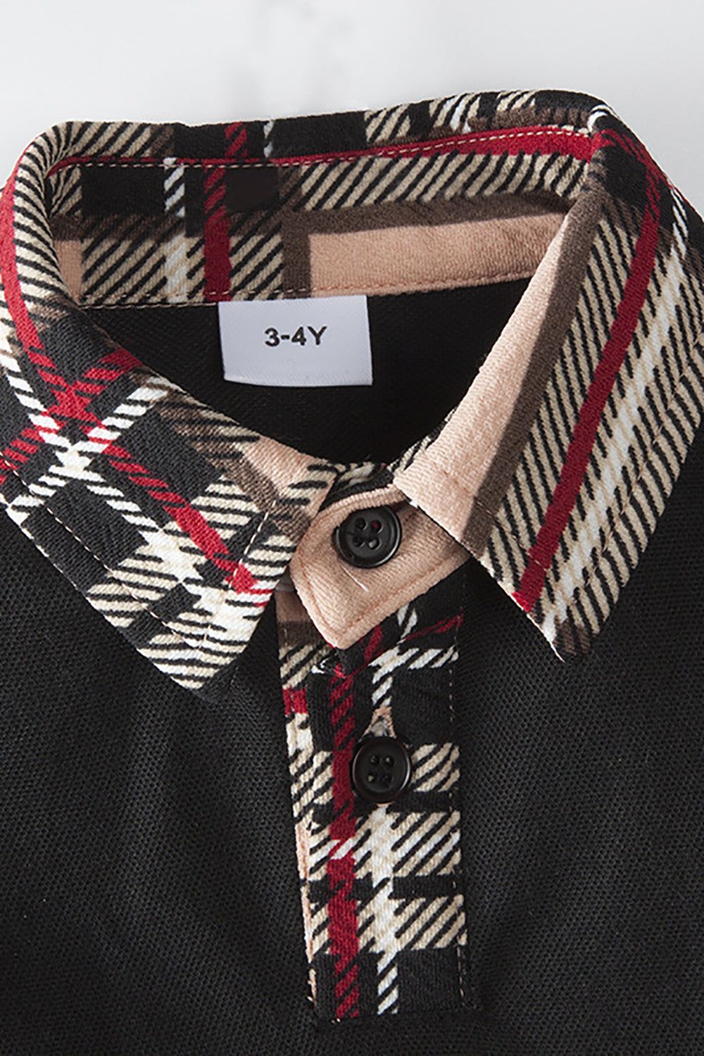 Black Plaid Dresses and Long Sleeves T-Shirt Family Matching Outfits sold by Zapaka product image thumbnail 6