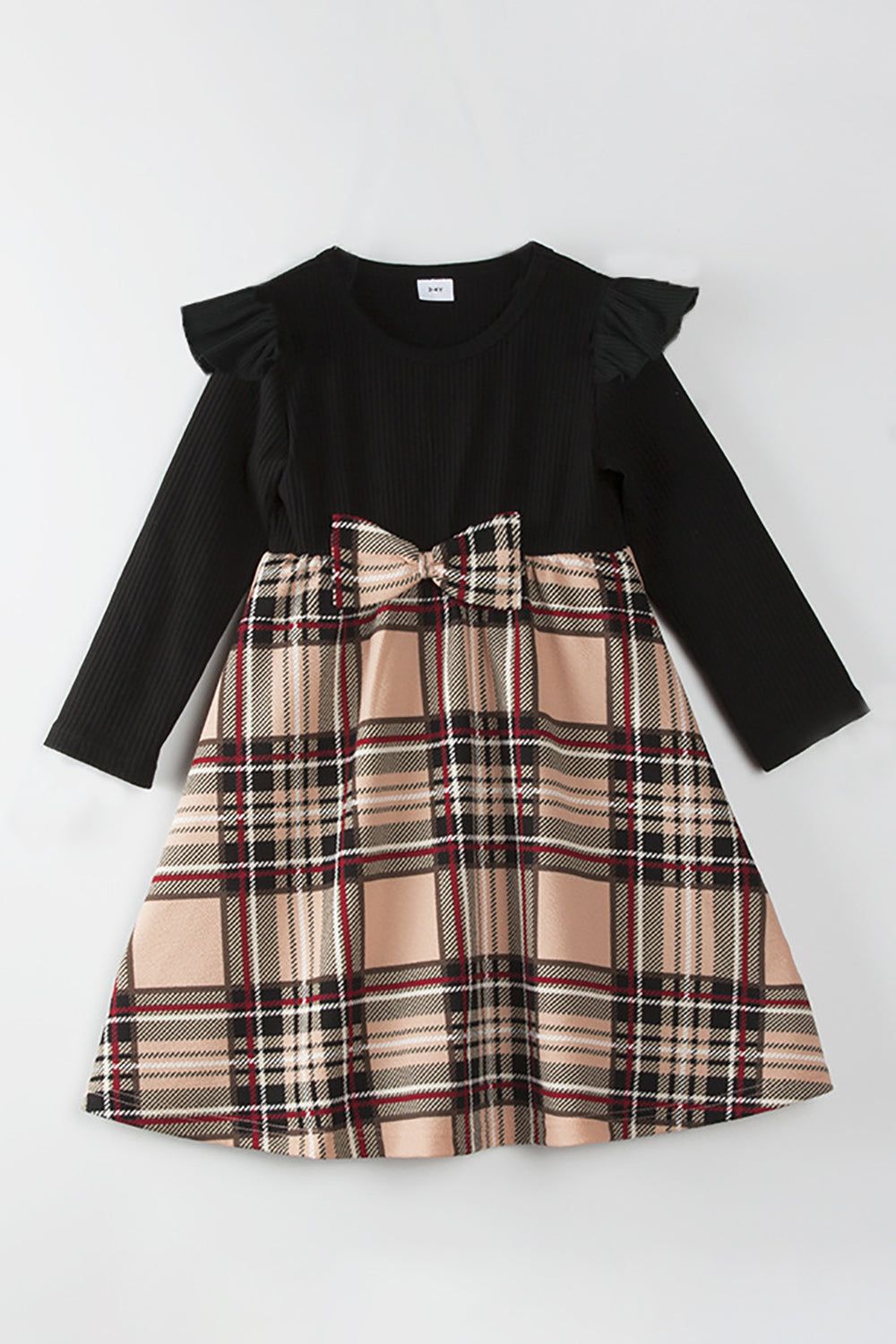 Black Plaid Dresses and Long Sleeves T-Shirt Family Matching Outfits sold by Zapaka product image thumbnail 7