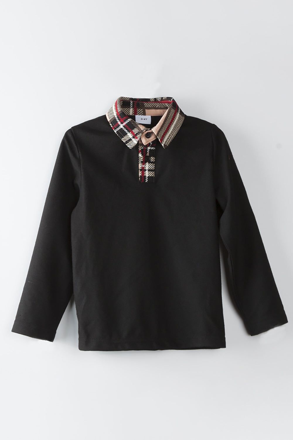 Black Plaid Dresses and Long Sleeves T-Shirt Family Matching Outfits sold by Zapaka product image thumbnail 2