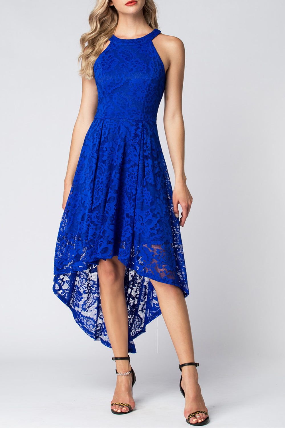 Asymmetric Royal Blue Lace sold by Zapaka product image thumbnail 2