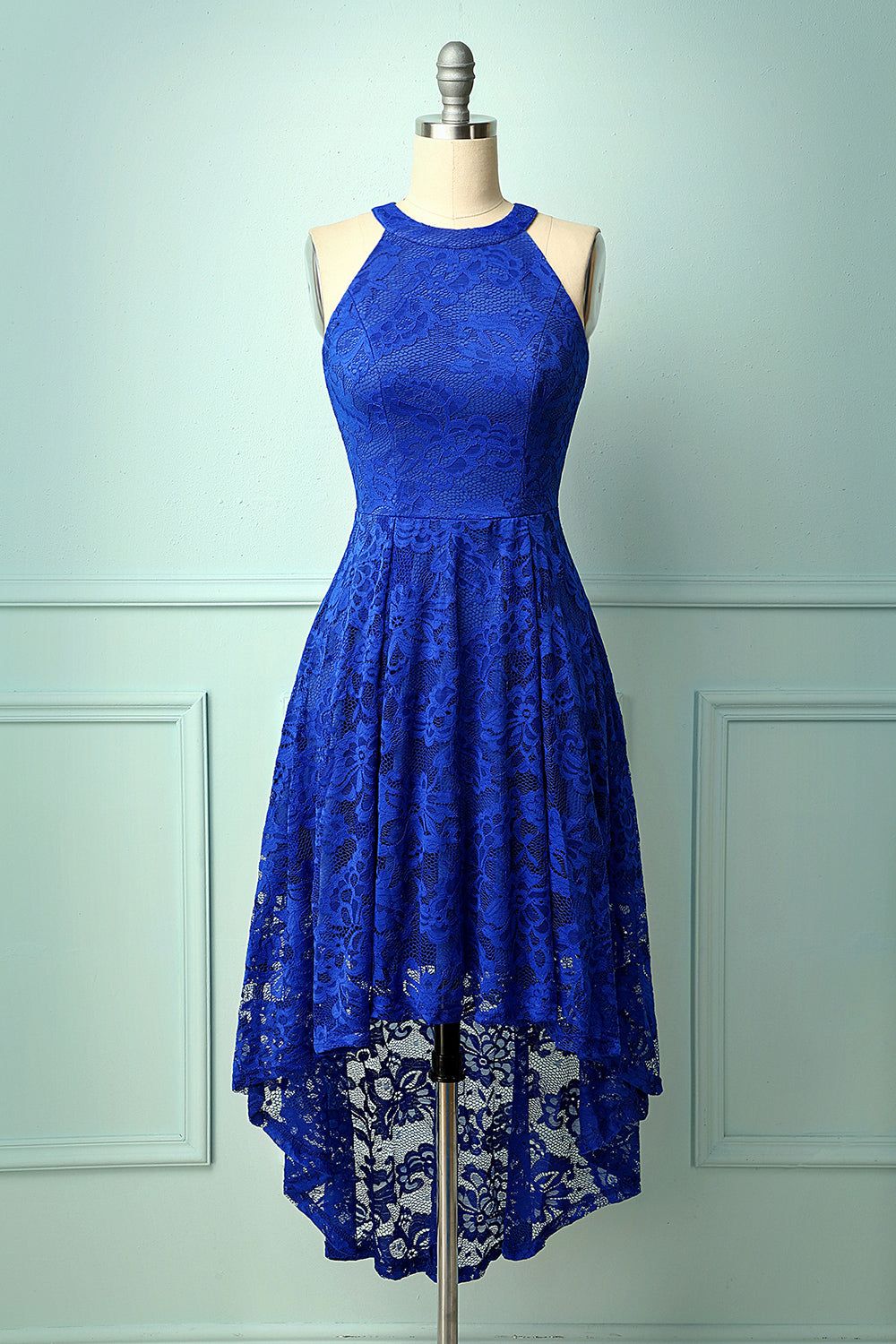 Asymmetric Royal Blue Lace sold by Zapaka