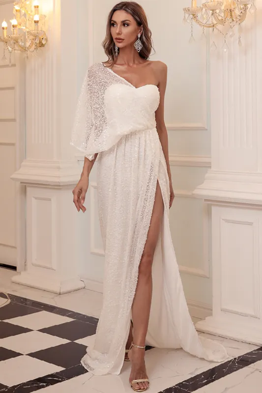 One Shoulder Sequins Prom Dress sold by Zapaka