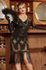Black & Gold Sequins 1920s Flapper Dress sold by Zapaka