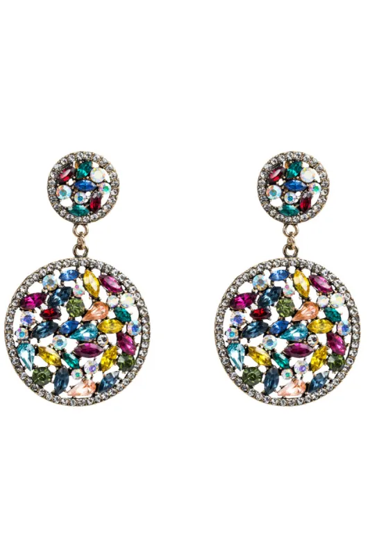 Colorful Beading Round Earrings sold by Zapaka