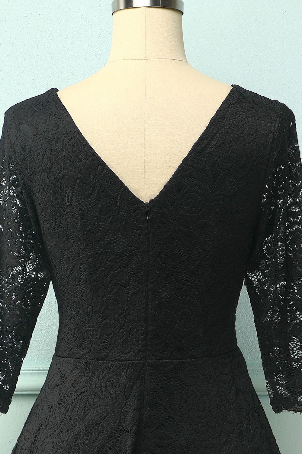 Black 3/4 Sleeves Formal Dress sold by Zapaka product image thumbnail 4