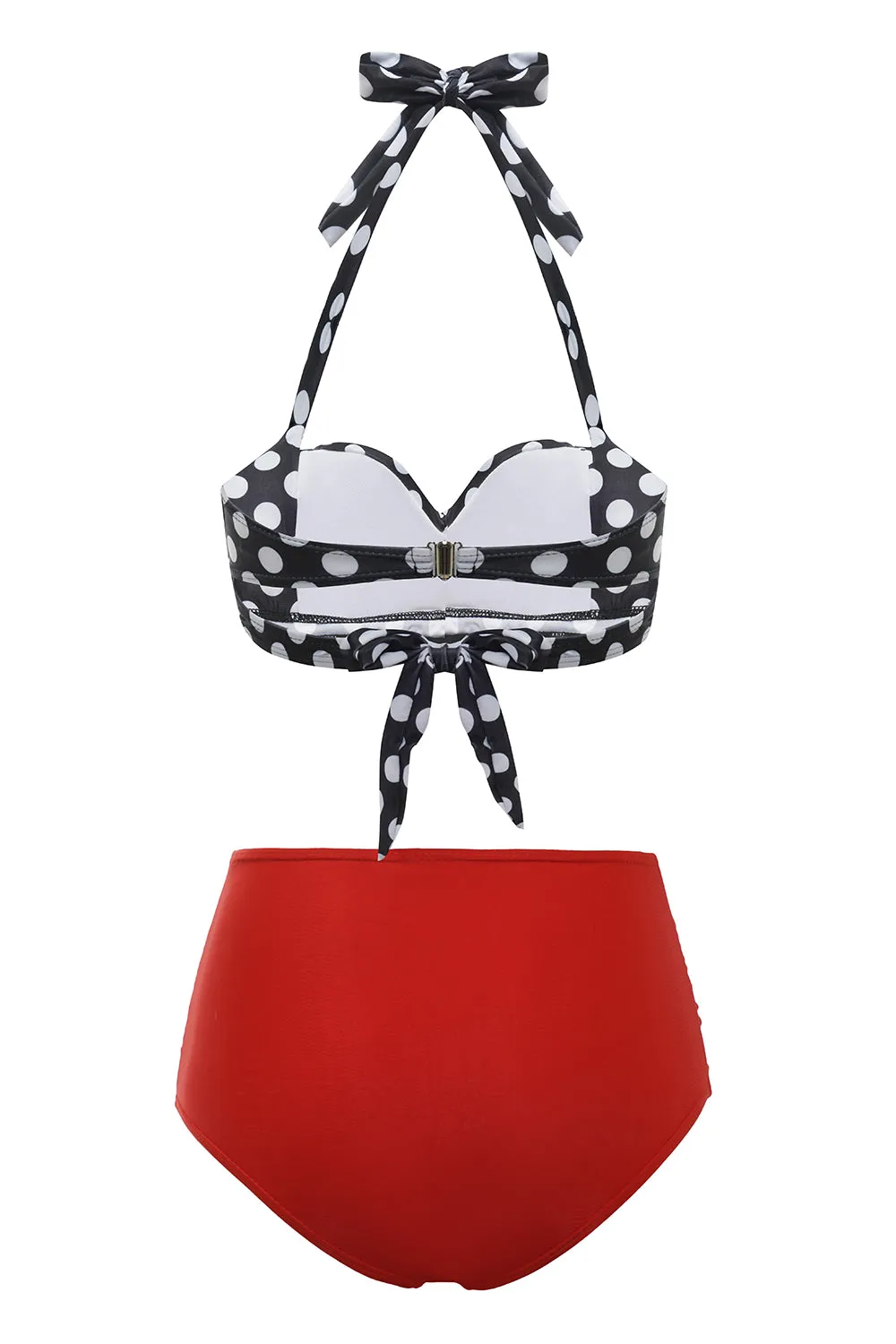 Black Green Leaves Two Pieces Bikini sold by Zapaka product image thumbnail 4