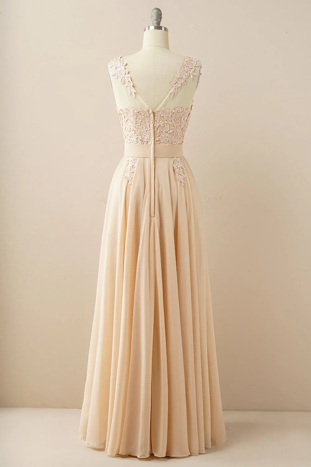 Chiffon Beaded Bateau Prom Dress sold by Zapaka product image thumbnail 2