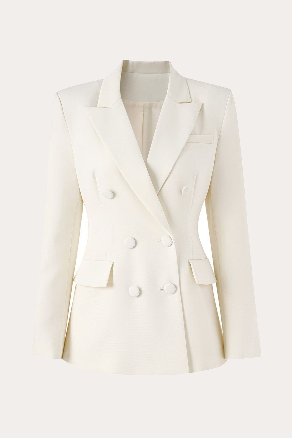 Pink Double Breated Peak Lapel Women Business Prom Blazer sold by Zapaka product image thumbnail 5