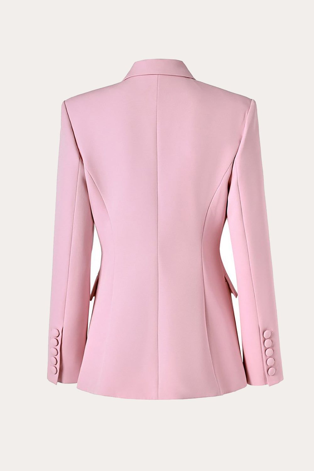 Pink Double Breated Peak Lapel Women Business Prom Blazer sold by Zapaka product image thumbnail 2