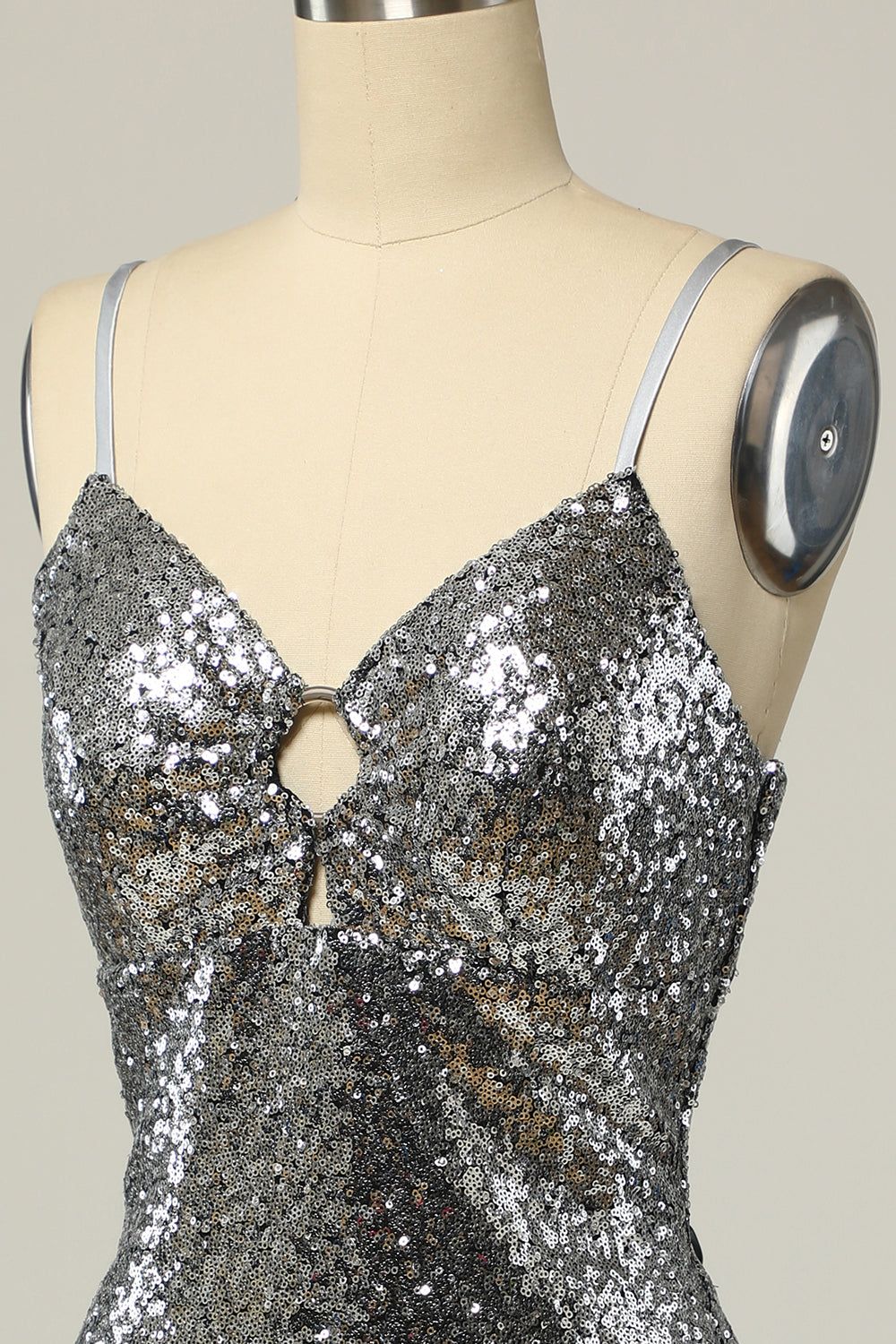 Sequined Silver Bodycon Party Dress sold by Zapaka product image thumbnail 4