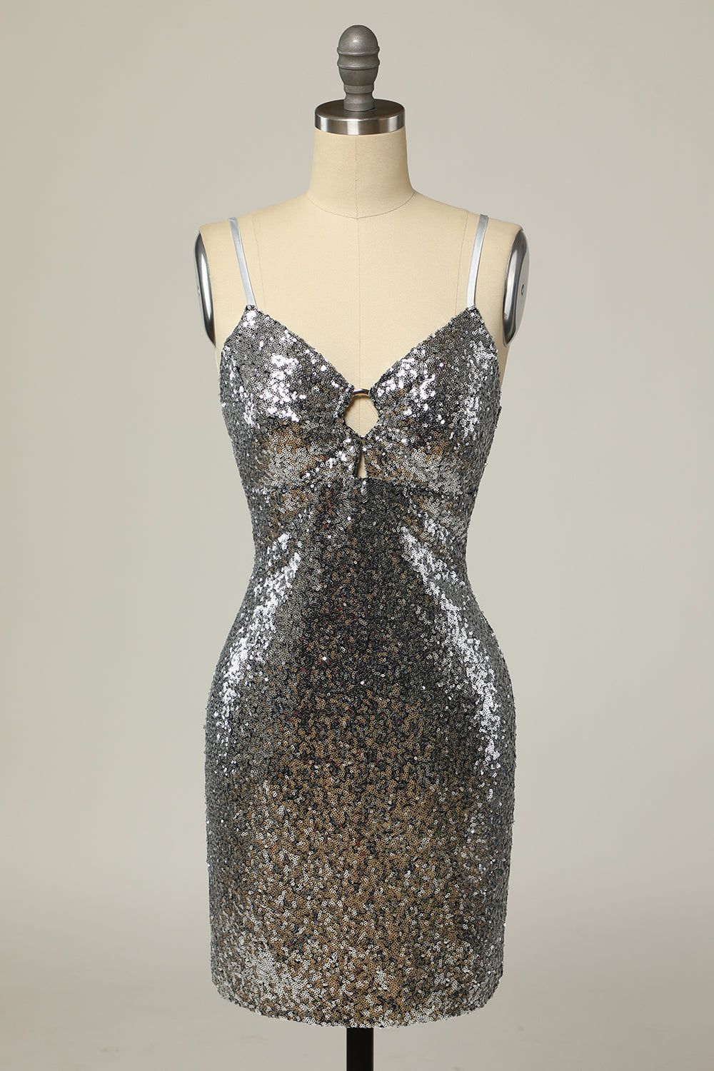 Sequined Silver Bodycon Party Dress sold by Zapaka