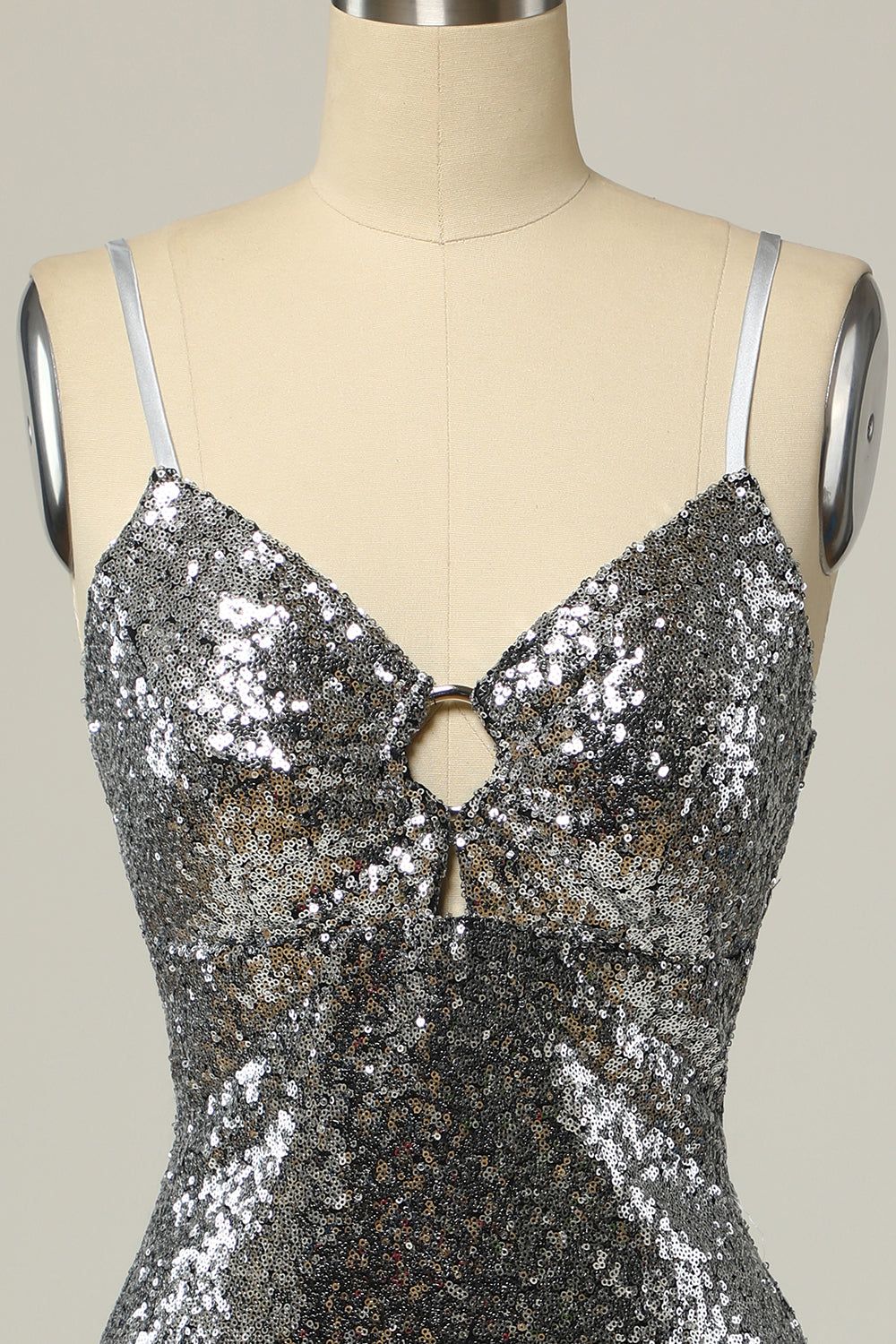 Sequined Silver Bodycon Party Dress sold by Zapaka product image thumbnail 5