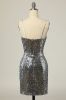 Sequined Silver Bodycon Party Dress sold by Zapaka