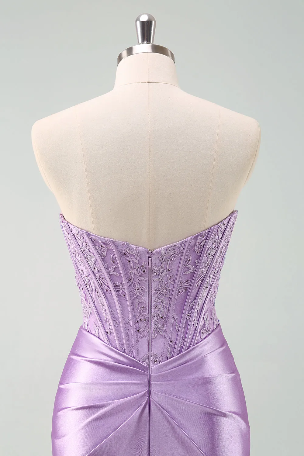 Sparkly Purple Strapless Bodycon Short Homecoming Dress sold by Zapaka product image thumbnail 5