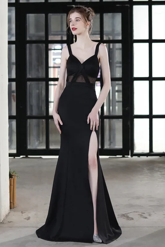 Black Mermaid Long Prom Formal Dress sold by Zapaka