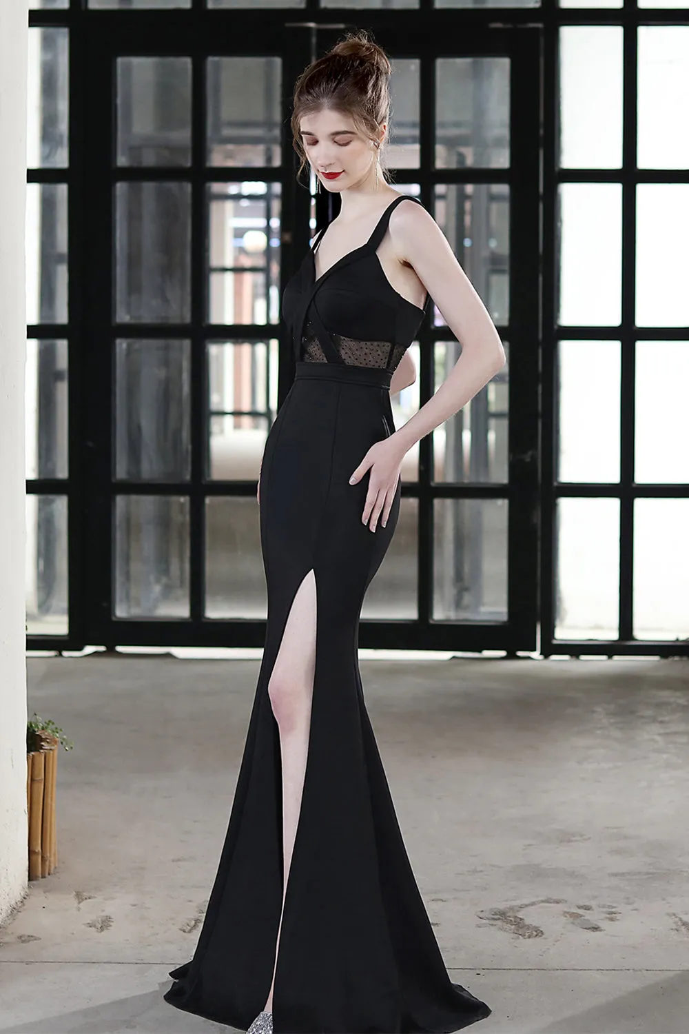 Black Mermaid Long Prom Formal Dress sold by Zapaka product image thumbnail 4