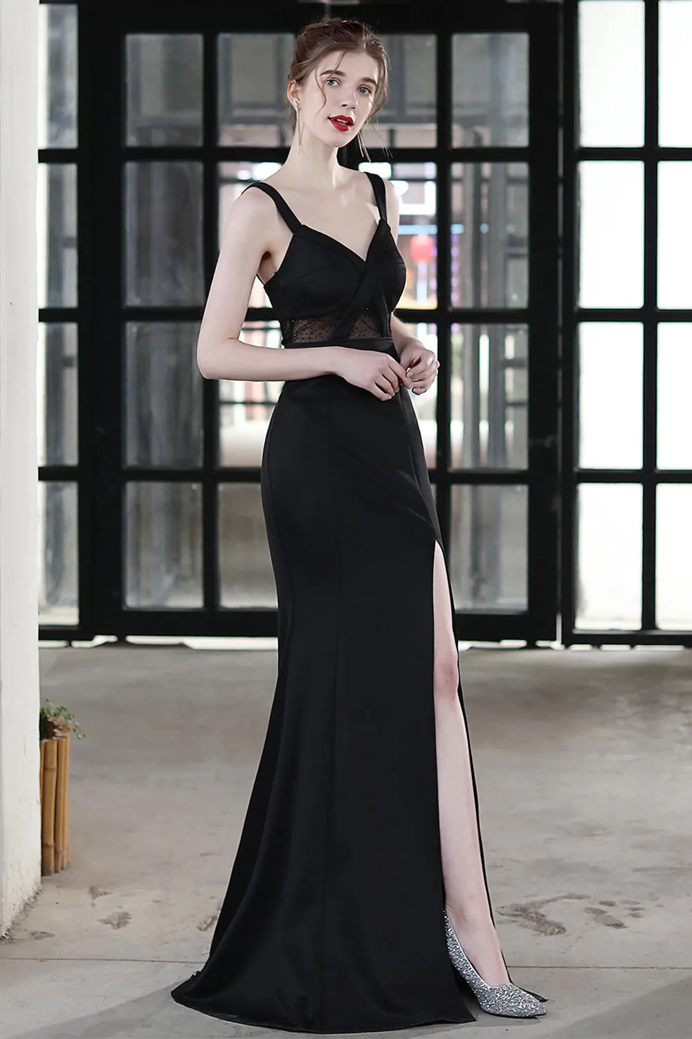 Black Mermaid Long Prom Formal Dress sold by Zapaka product image thumbnail 5