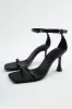 Black Ankle Strap High Heel Sandal sold by Zapaka