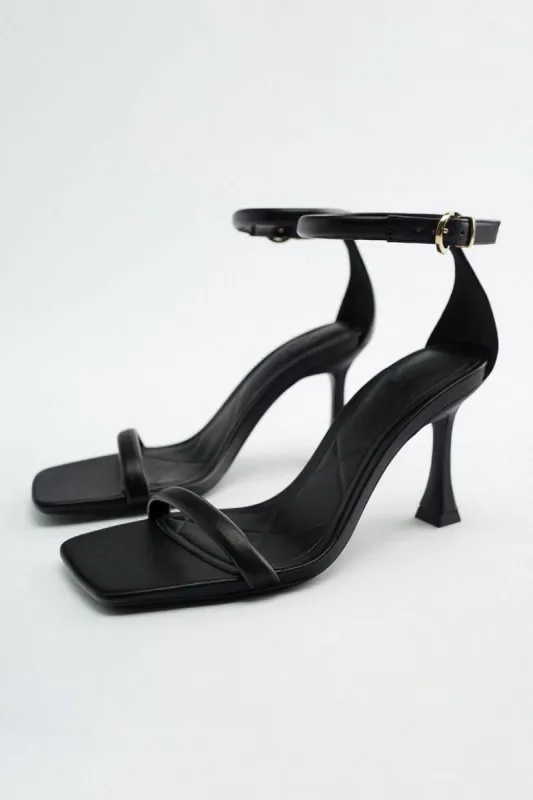 Black Ankle Strap High Heel Sandal sold by Zapaka