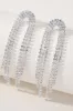 Silver Tassel Rhinestones Earrings sold by Zapaka