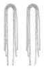 Silver Tassel Rhinestones Earrings sold by Zapaka