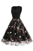 Black Vintage 1950s Dress with Embroidery sold by Zapaka