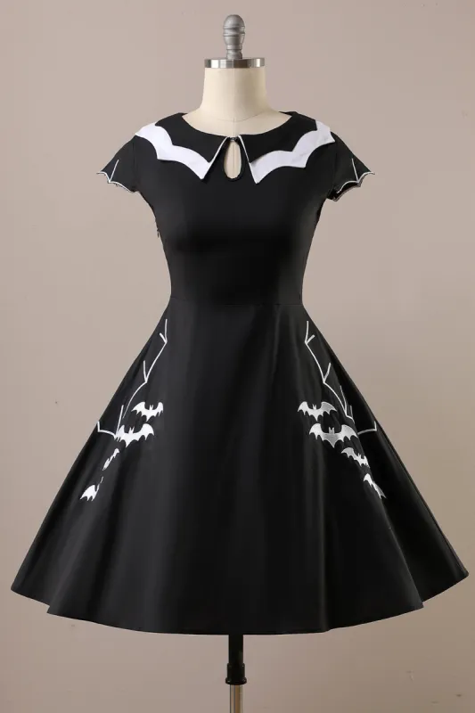 Halloween Bat Print Dress sold by Zapaka