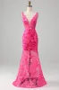 Fuchsia Mermaid Prom Dress with Sequins sold by Zapaka