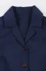 Navy Short Sleeves Button 1950s Dress sold by Zapaka