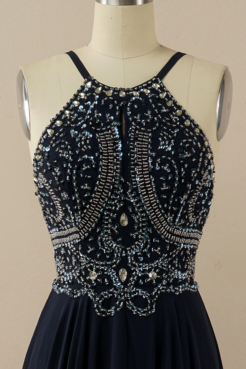 Halter Beaded Backless Prom Dress sold by Zapaka product image thumbnail 5