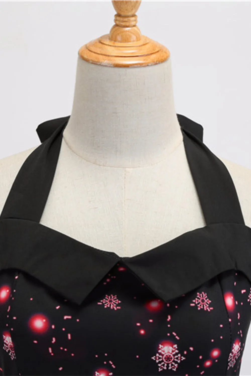 Red Christmas Halter 1950s Dress sold by Zapaka product image thumbnail 4