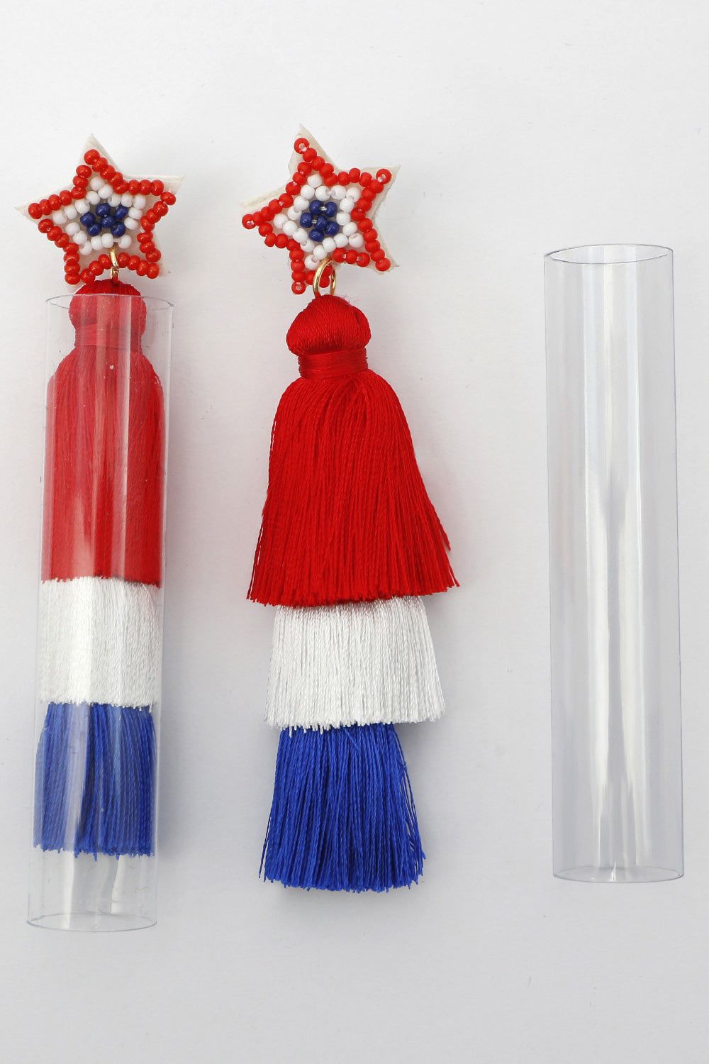 Red Stars Tassel Earrings sold by Zapaka product image thumbnail 5