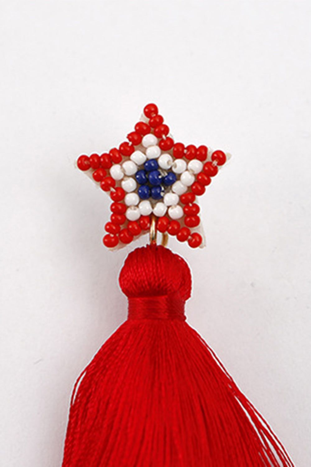 Red Stars Tassel Earrings sold by Zapaka product image thumbnail 2