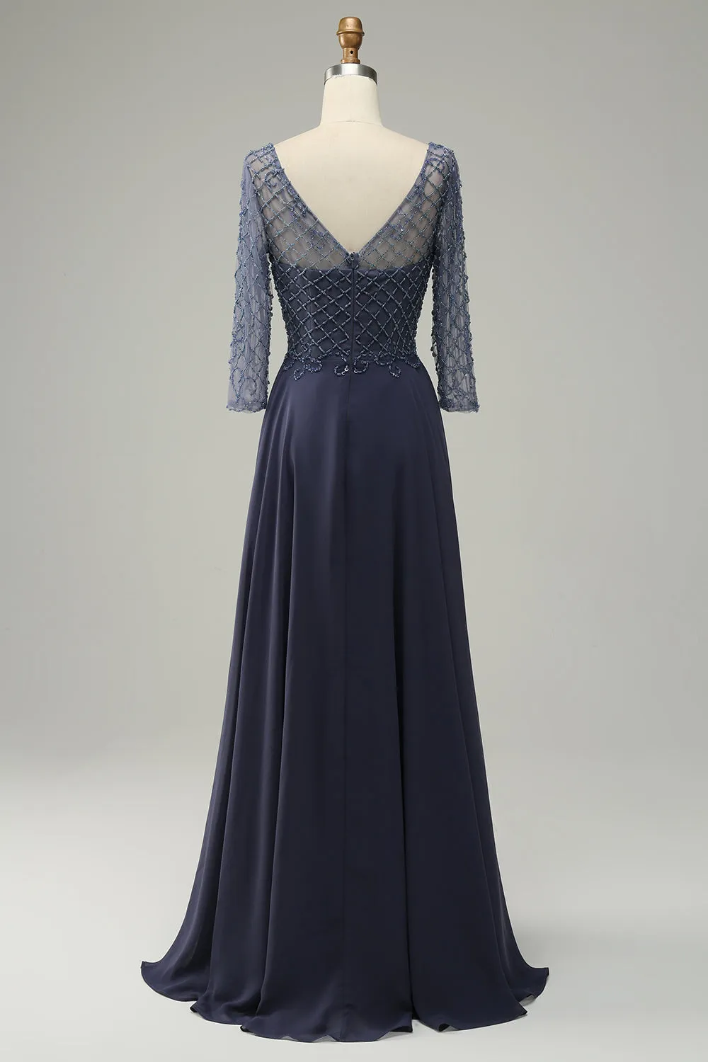 Beading Long Sleeves Mother of Bride Dress sold by Zapaka product image thumbnail 2