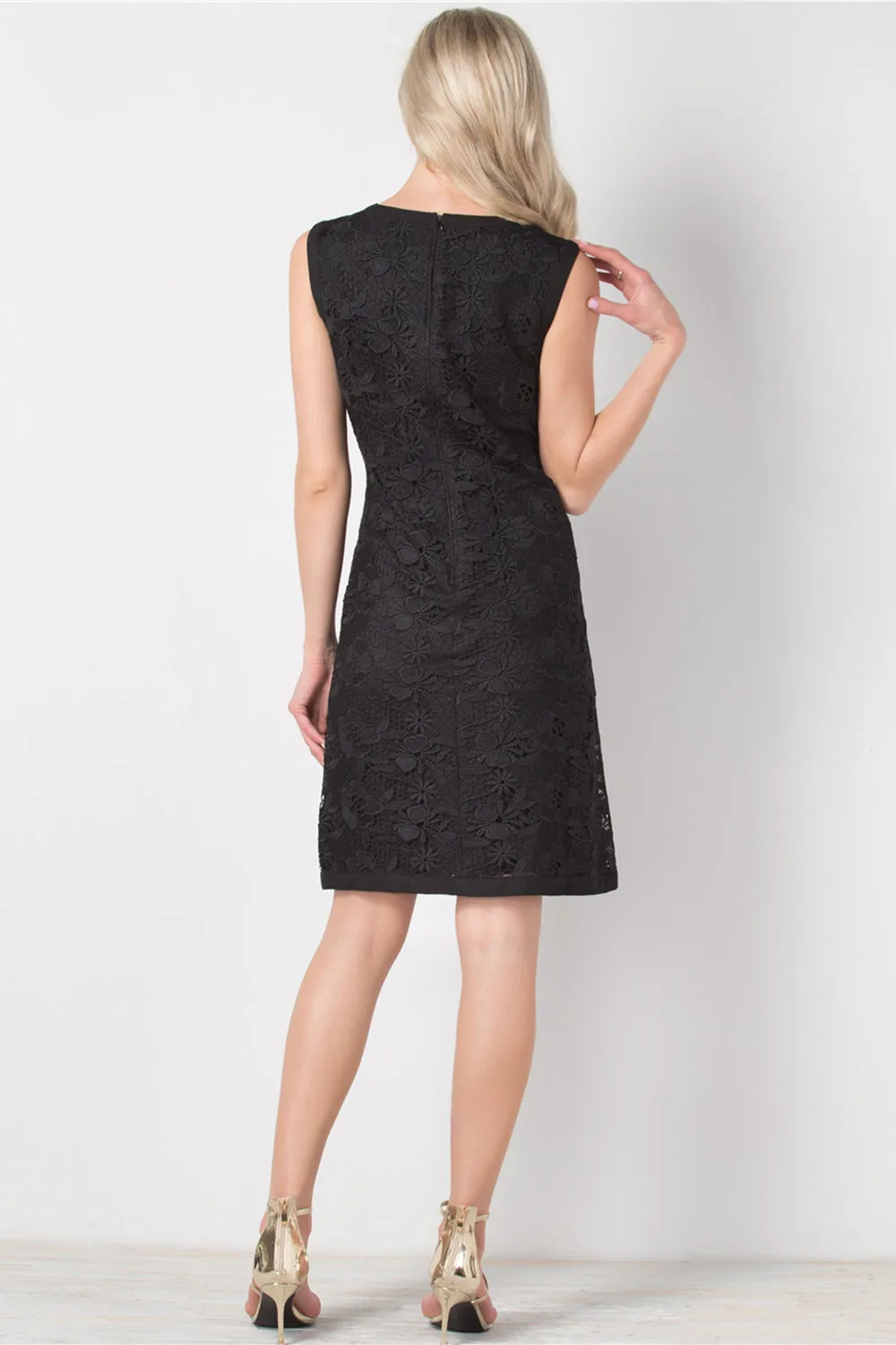 Black Sleeveless Lace Formal Dress sold by Zapaka product image thumbnail 2