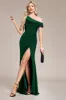 Glitter Dark Green Mermaid One Shoulder Long Prom Dress with Slit sold by Zapaka