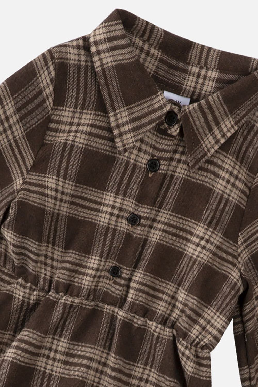 Family Matching Outfits Brown Plaid Bowknot Dresses and Long Sleeves T-Shirt sold by Zapaka product image thumbnail 8