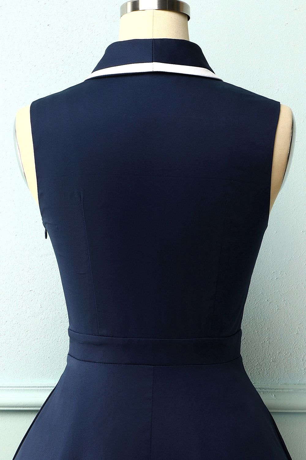 Navy Blue 1950s Style Dress sold by Zapaka product image thumbnail 4