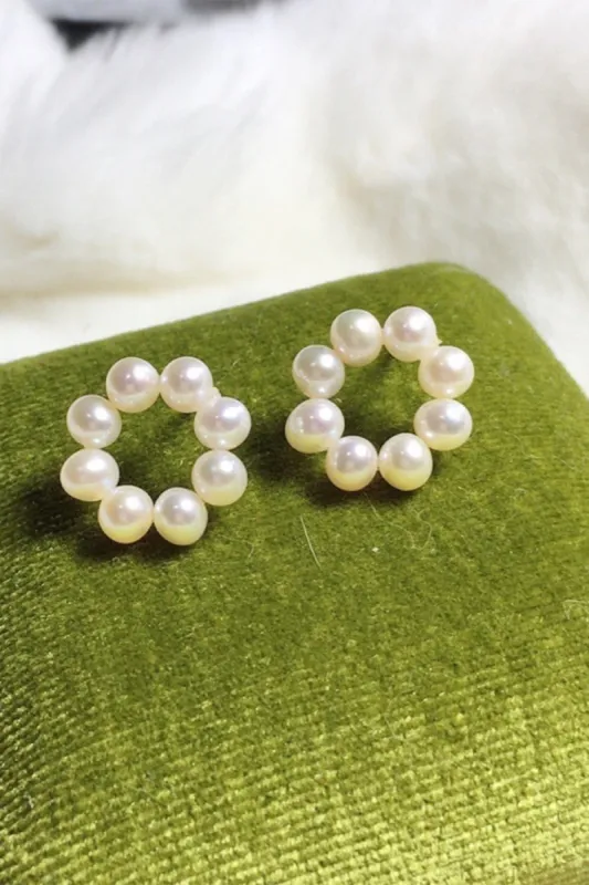 Pearl White Ear Stud sold by Zapaka