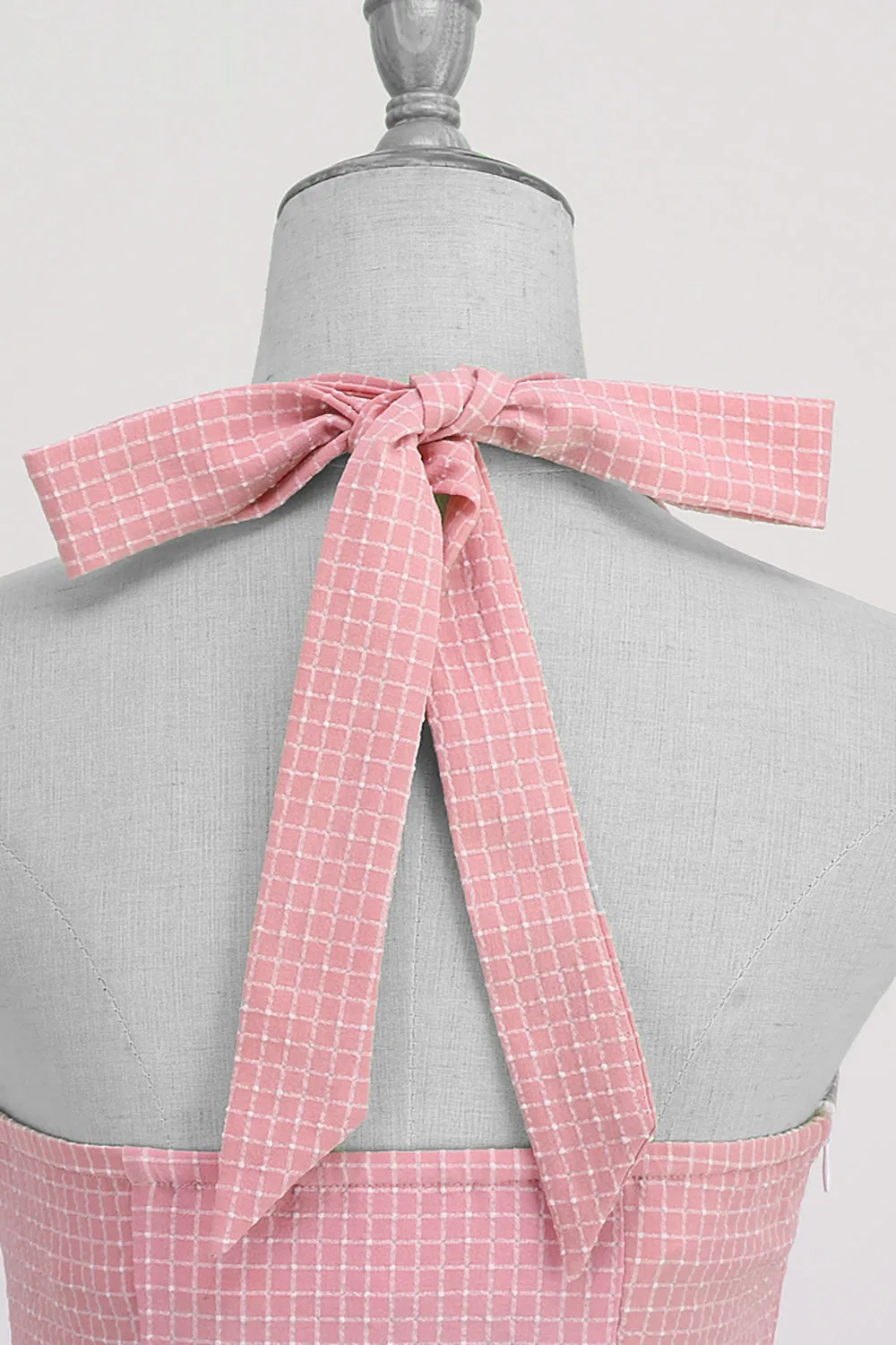 Halter Plaid 1950s Swing Dress sold by Zapaka product image thumbnail 5