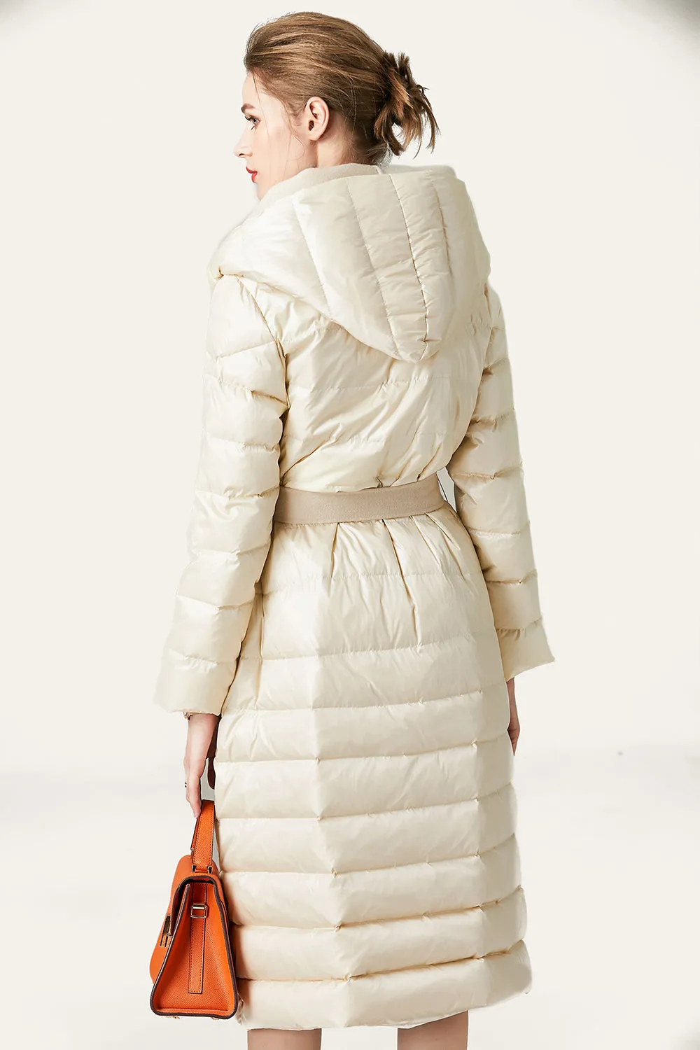 Ivory Button Quilted Puffer Jacket sold by Zapaka product image thumbnail 2