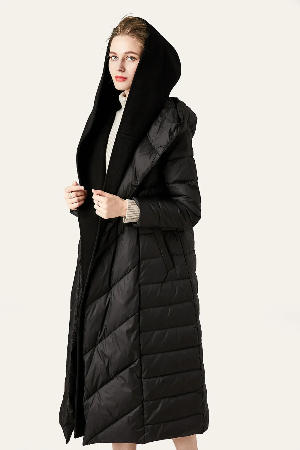 Ivory Button Quilted Puffer Jacket sold by Zapaka product image thumbnail 4
