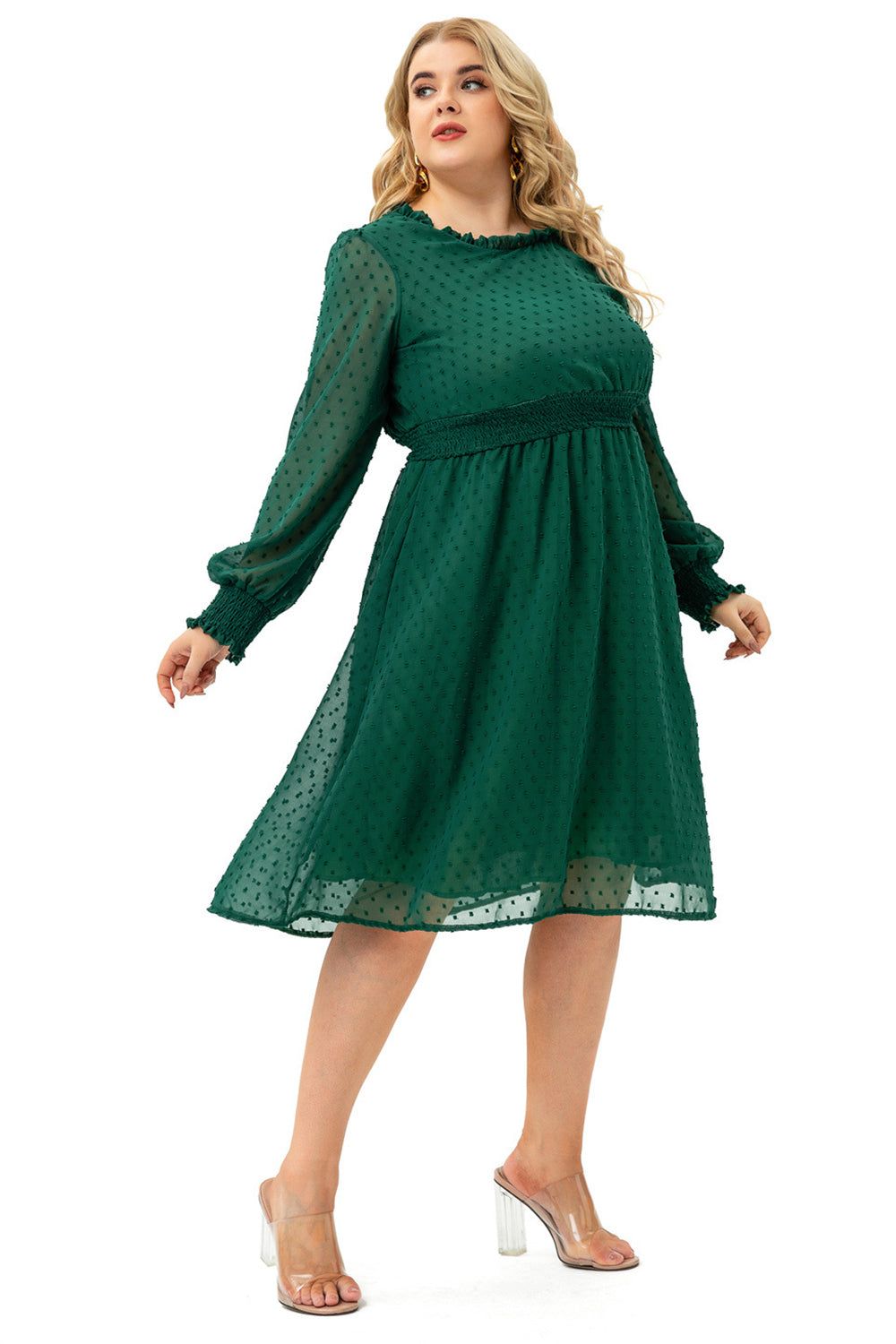 Plus Size Green Casual Dress sold by Zapaka product image thumbnail 3
