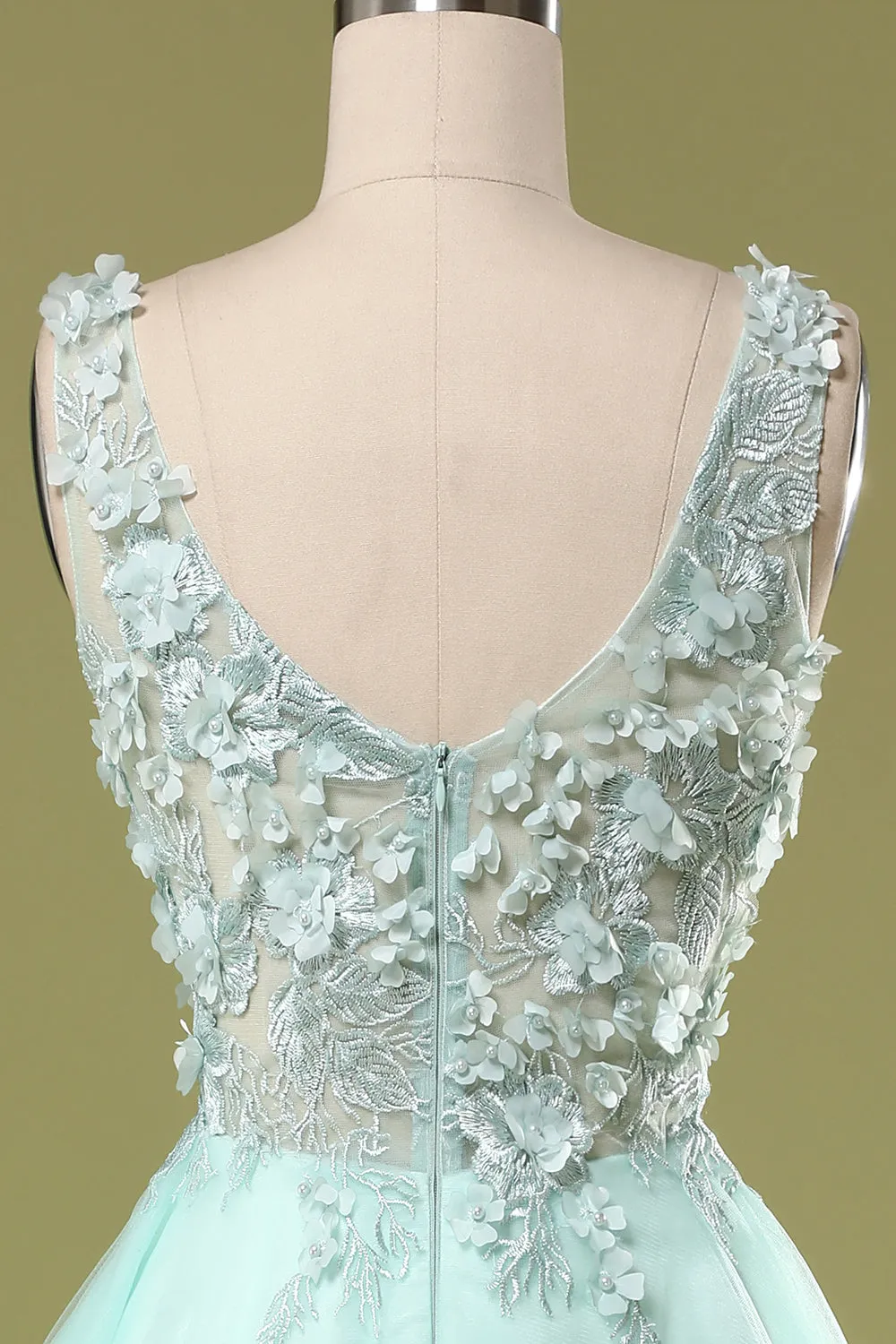 Mint Green Short Prom Dress With Appliques sold by Zapaka product image thumbnail 4