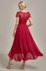 Sparkly Burgundy Asymmetrical Sequin Mother of Bride Dress with Appliques sold by Zapaka