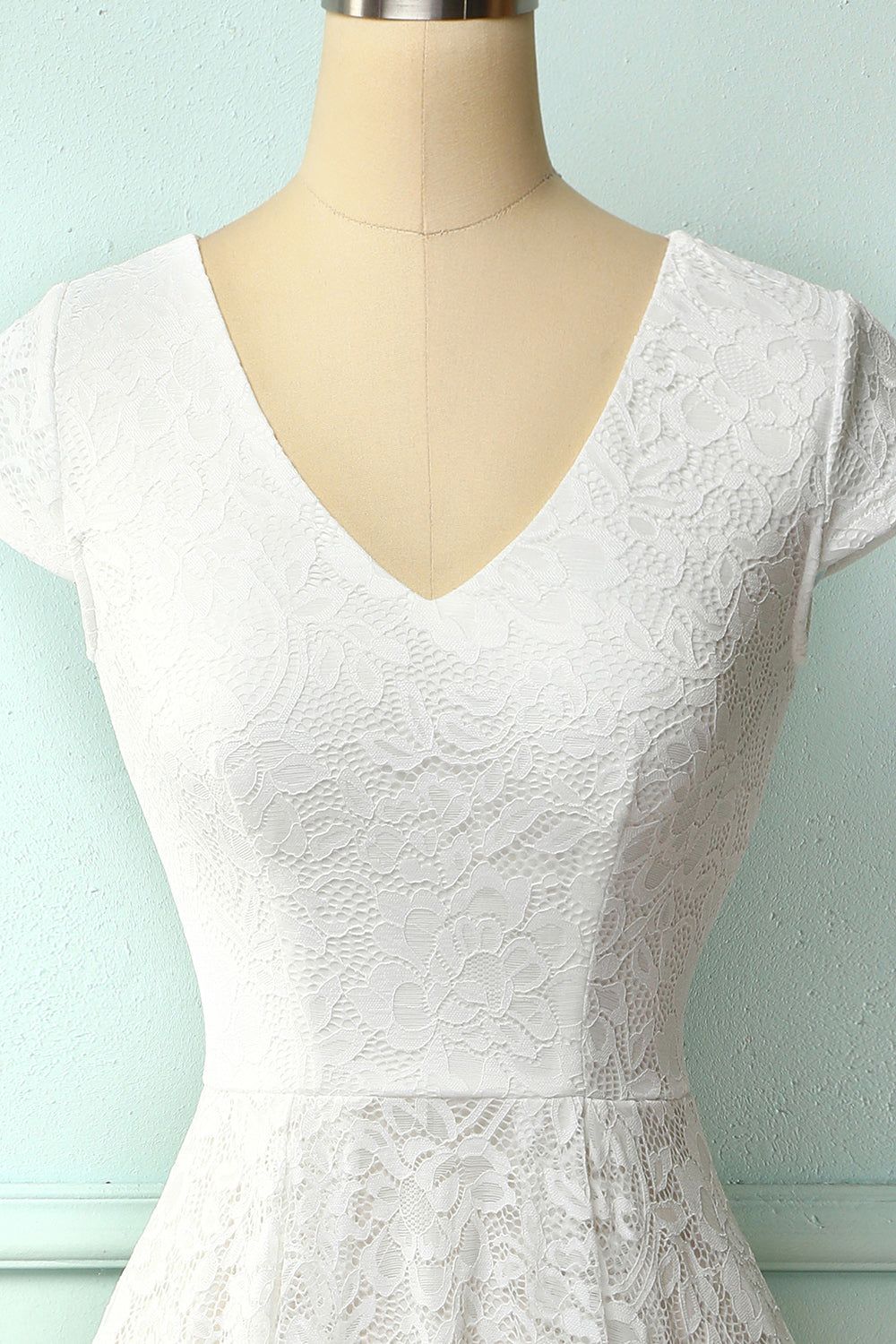 White High Low Lace Dress sold by Zapaka product image thumbnail 4