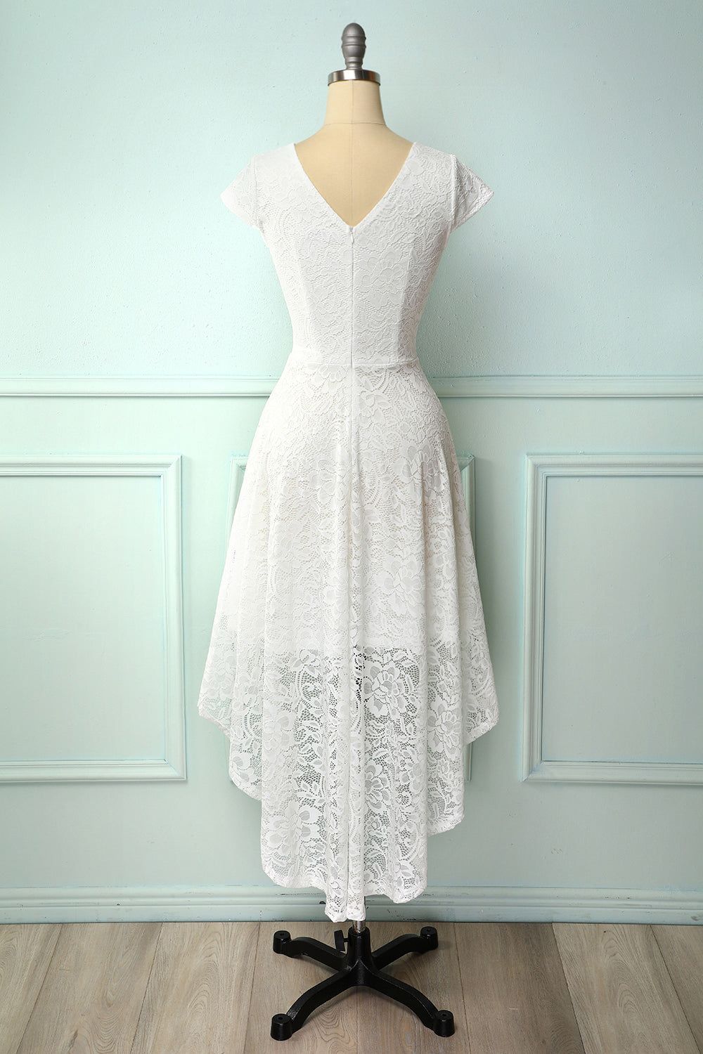 White High Low Lace Dress sold by Zapaka product image thumbnail 2